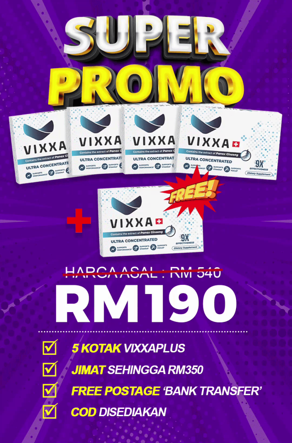 Pakej Super Nikmat (Flash Sale) - 4 kotak Vixxa + 1 Percuma